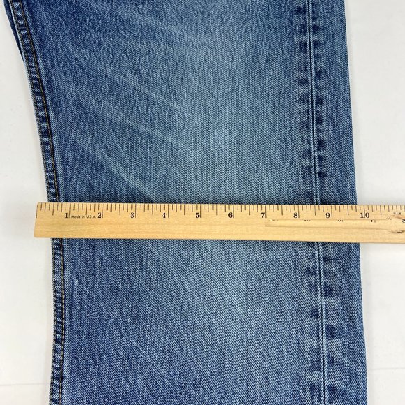 Levi's Jeans Men 36x32* 505 Regular Straight Blue Faded Whisker Denim Tag 36x34 - Picture 13 of 16